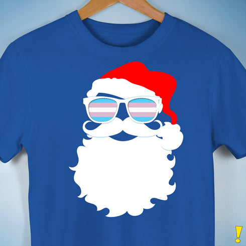 Santa’s Transgender Pride Flag Shades Premium Unisex T-Shirt - Royal Blue